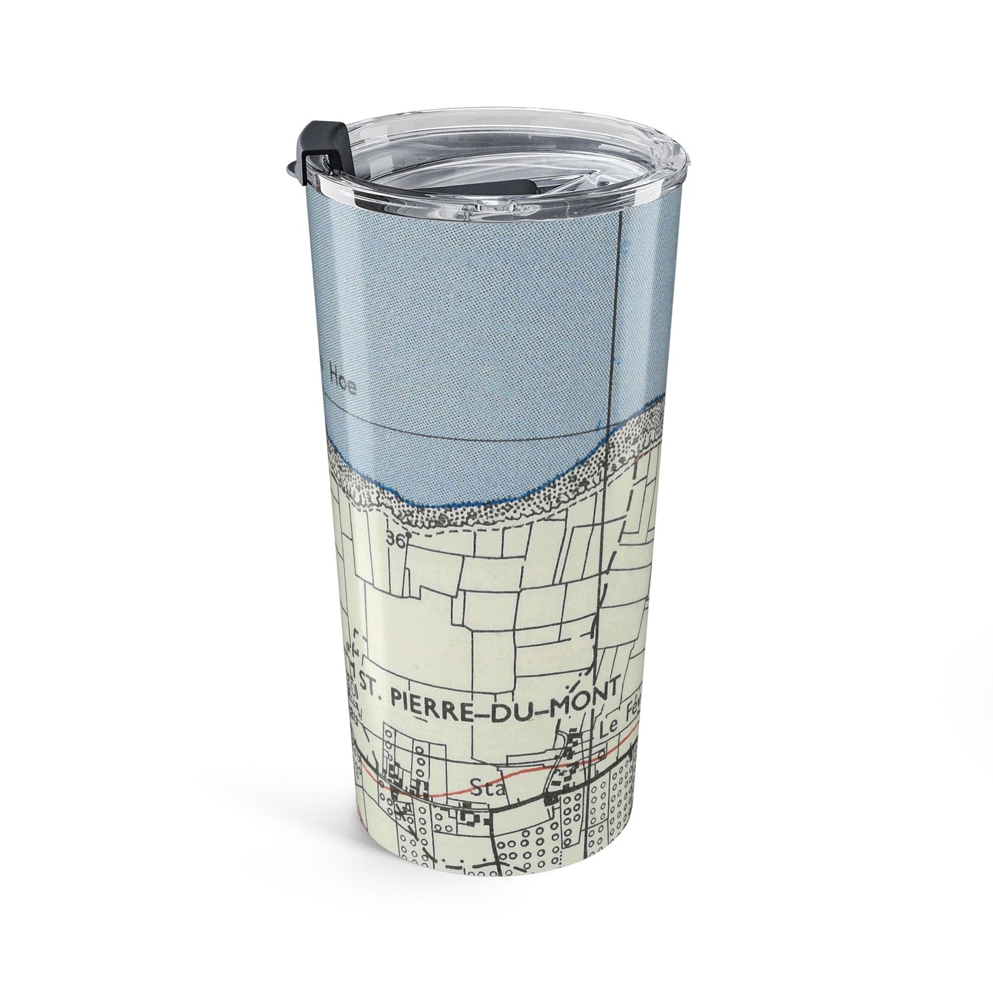Pointe Du Hoc Map Tumbler 20oz