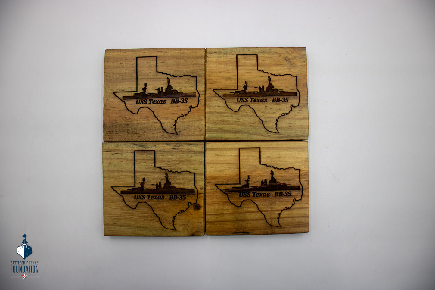 Battleship Texas Wood Coasters