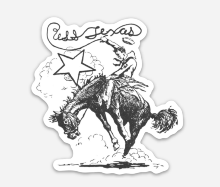 USS Texas Cowboy Sticker