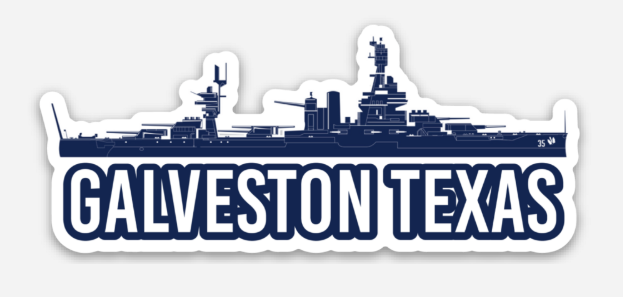 Galveston Texas Flat Magnet