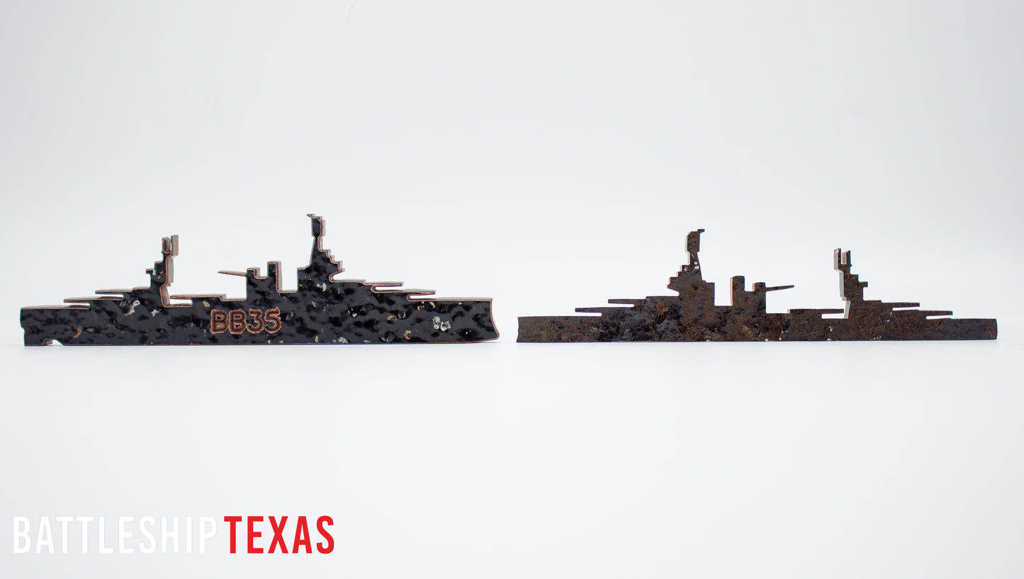 1945 Battleship Texas Silhouette