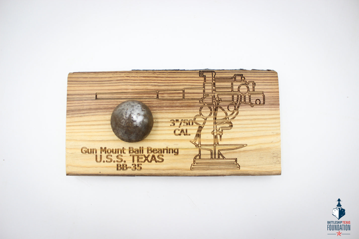 3"/50 Cal. gun Ball Bearing Display Stand