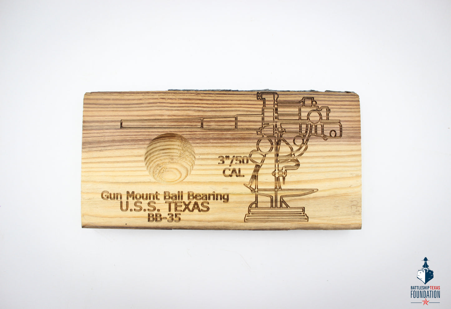 3"/50 Cal. gun Ball Bearing Display Stand