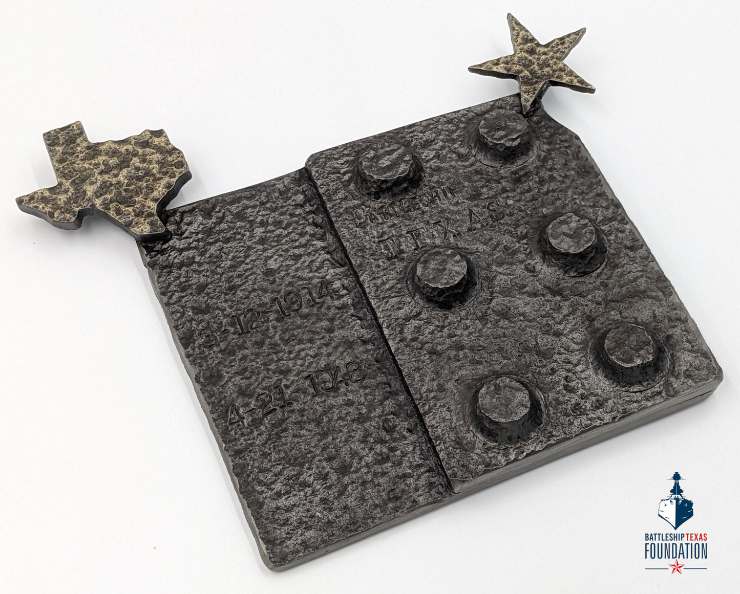 Battleship Texas Riveted Plaque