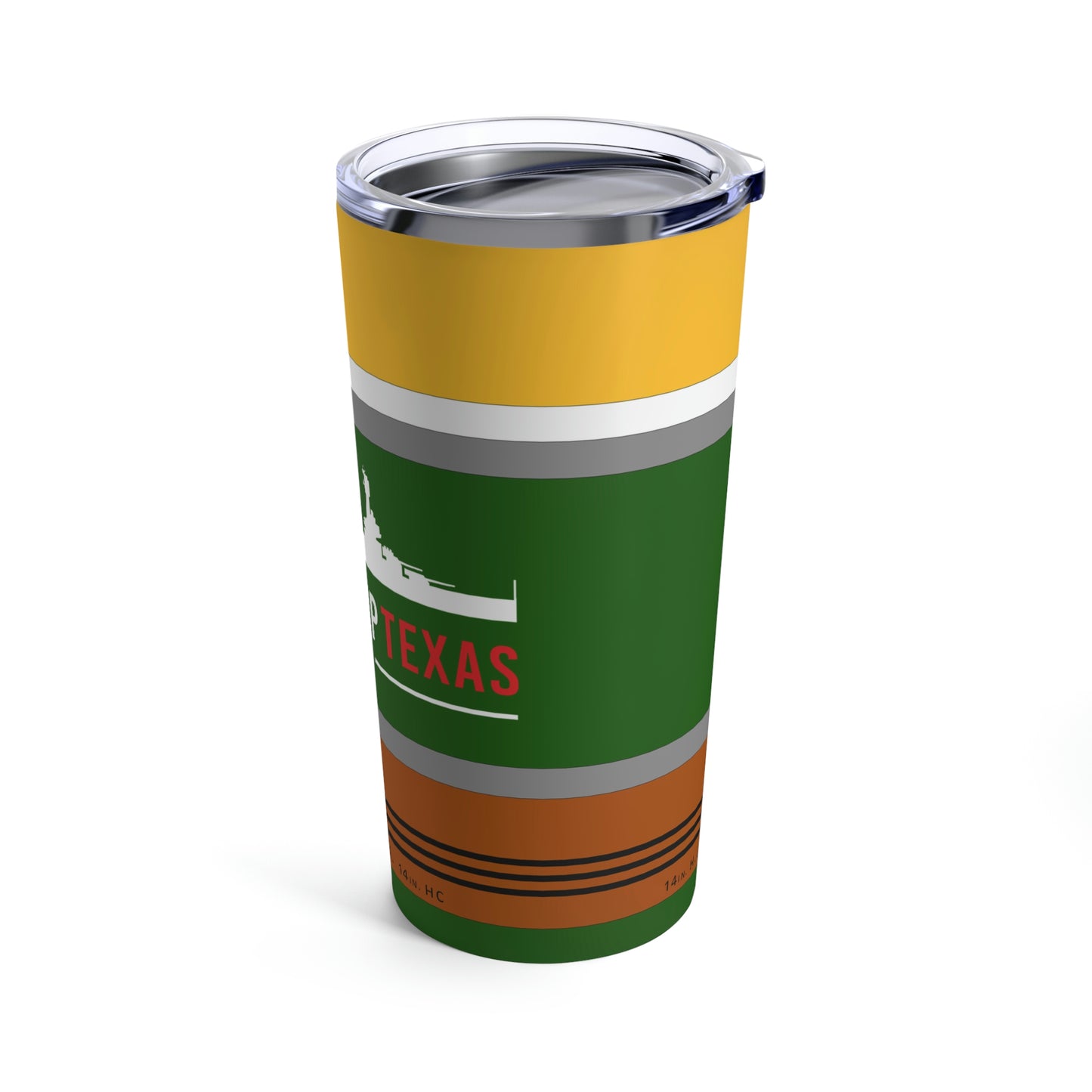 Battleship Texas 14" Shell Tumbler 20oz