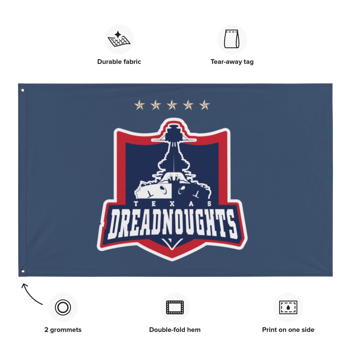 Texas Dreadnoughts Wall Flag