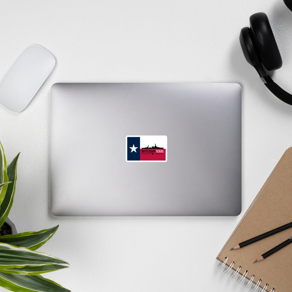 Battleship Texas Texas Flag Vinyl Sticker