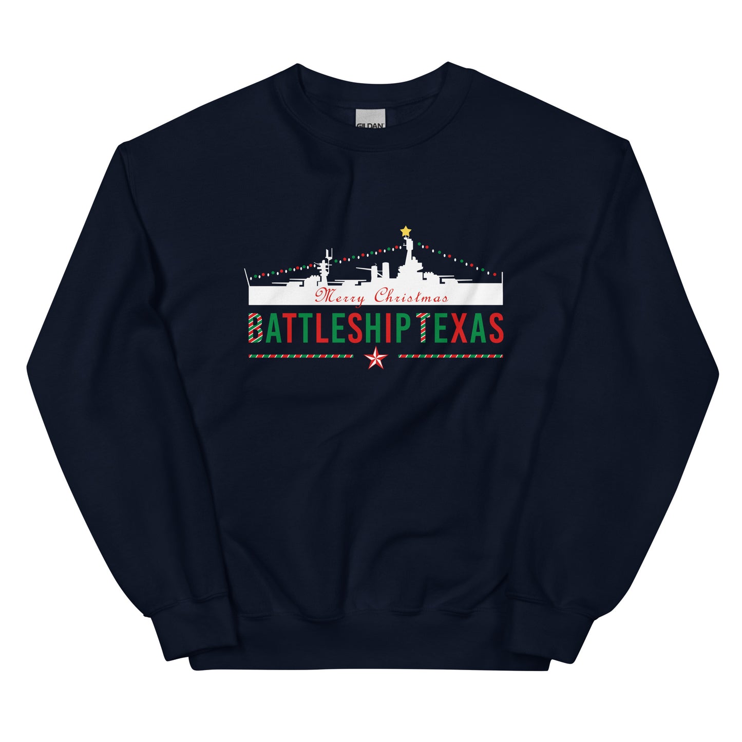 Battleship Texas Christmas Sweatshirt