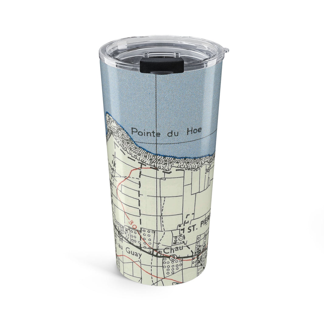Pointe Du Hoc Map Tumbler 20oz