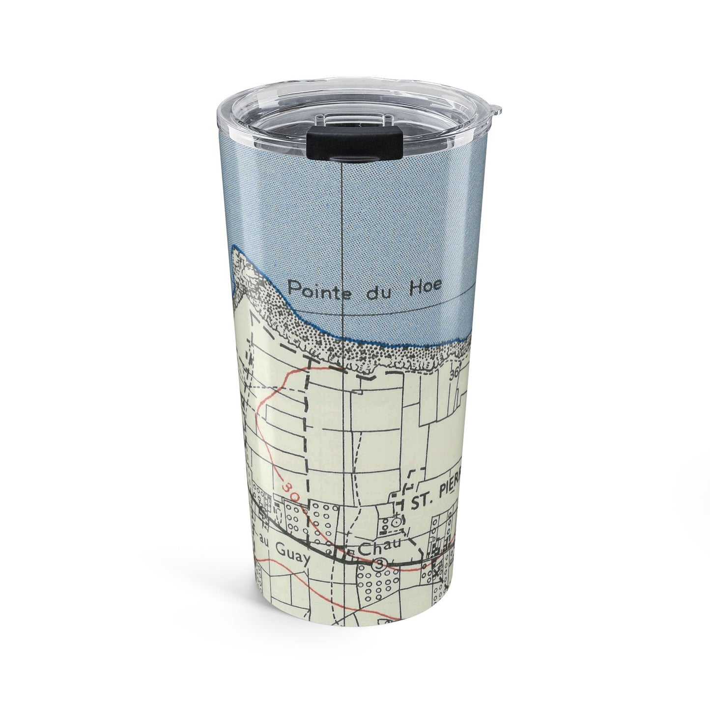 Pointe Du Hoc Map Tumbler 20oz