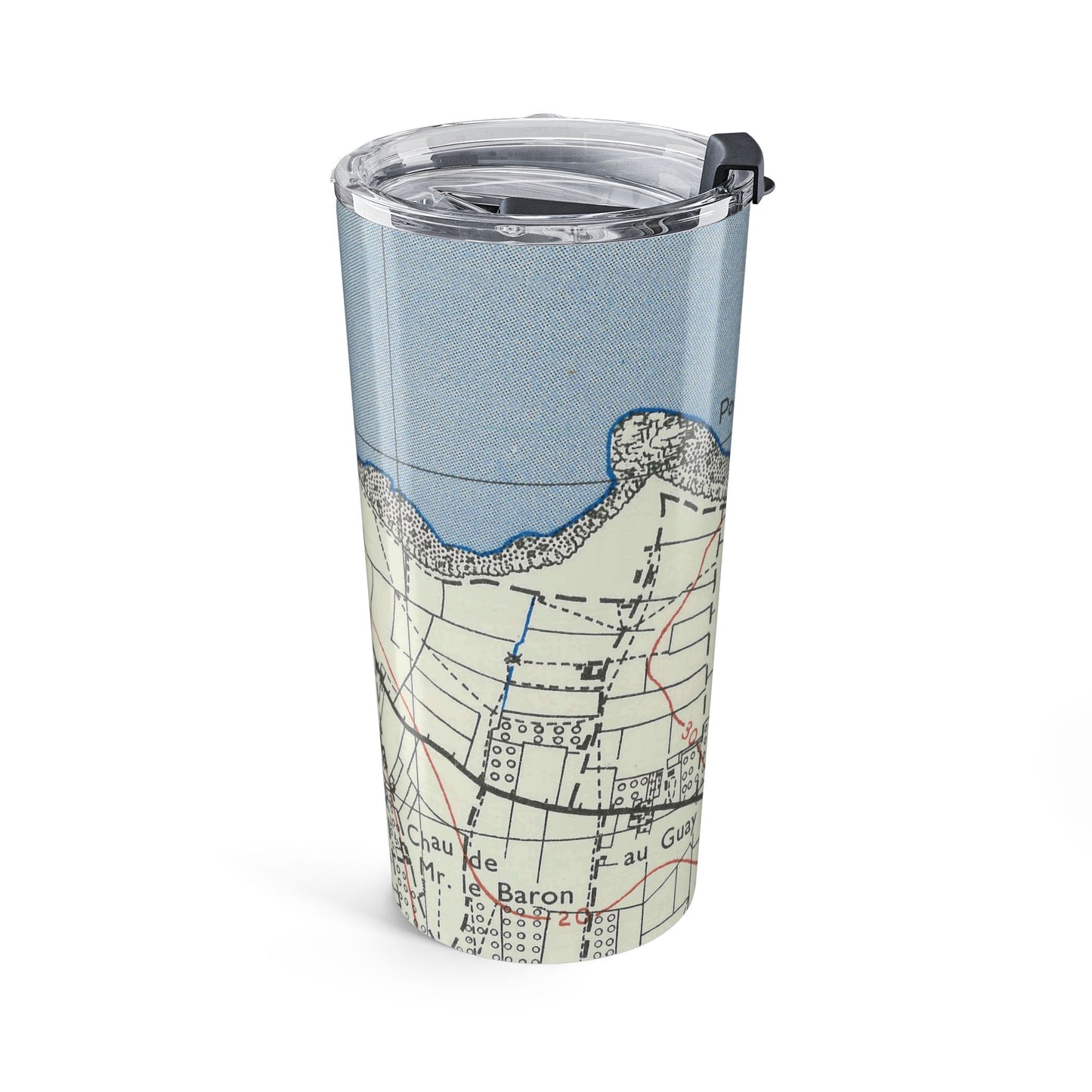 Pointe Du Hoc Map Tumbler 20oz