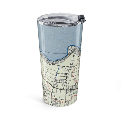 Pointe Du Hoc Map Tumbler 20oz