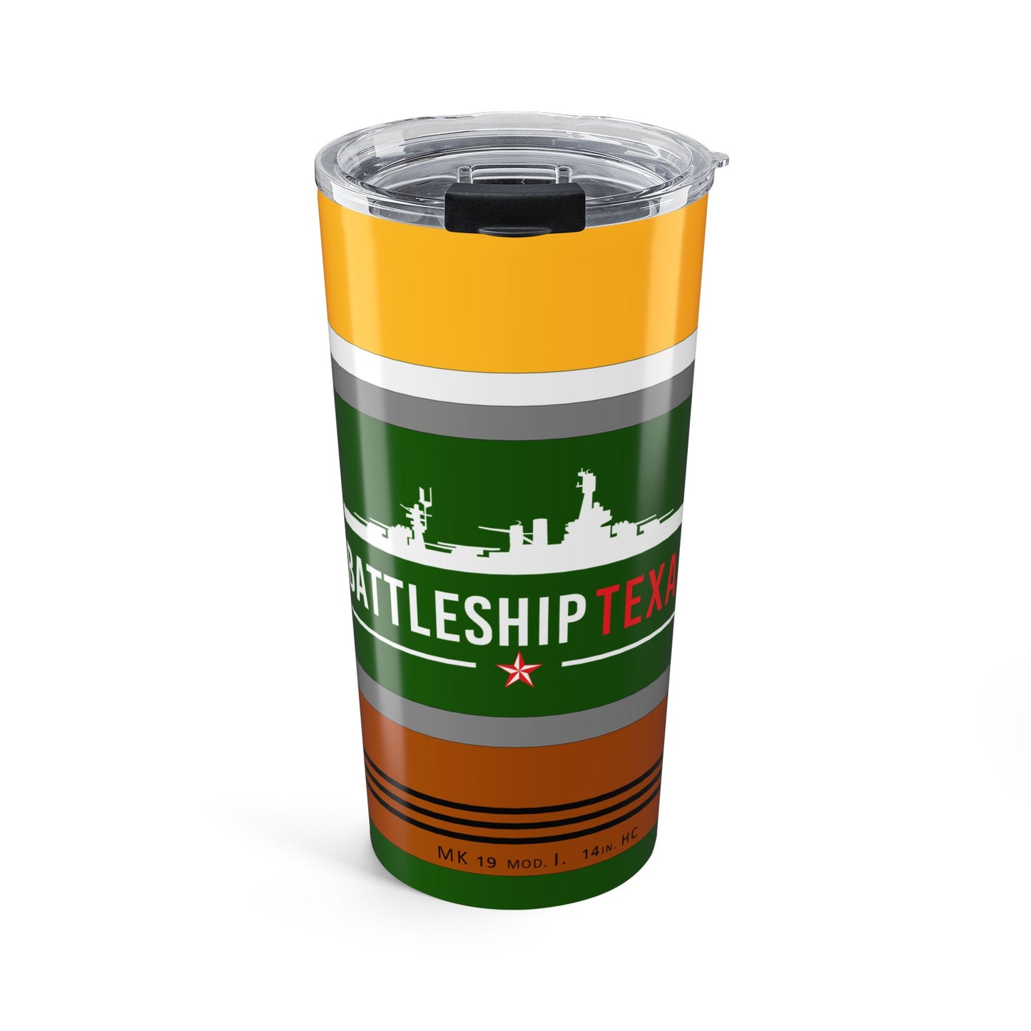 Battleship Texas 14" Shell Tumbler 20oz