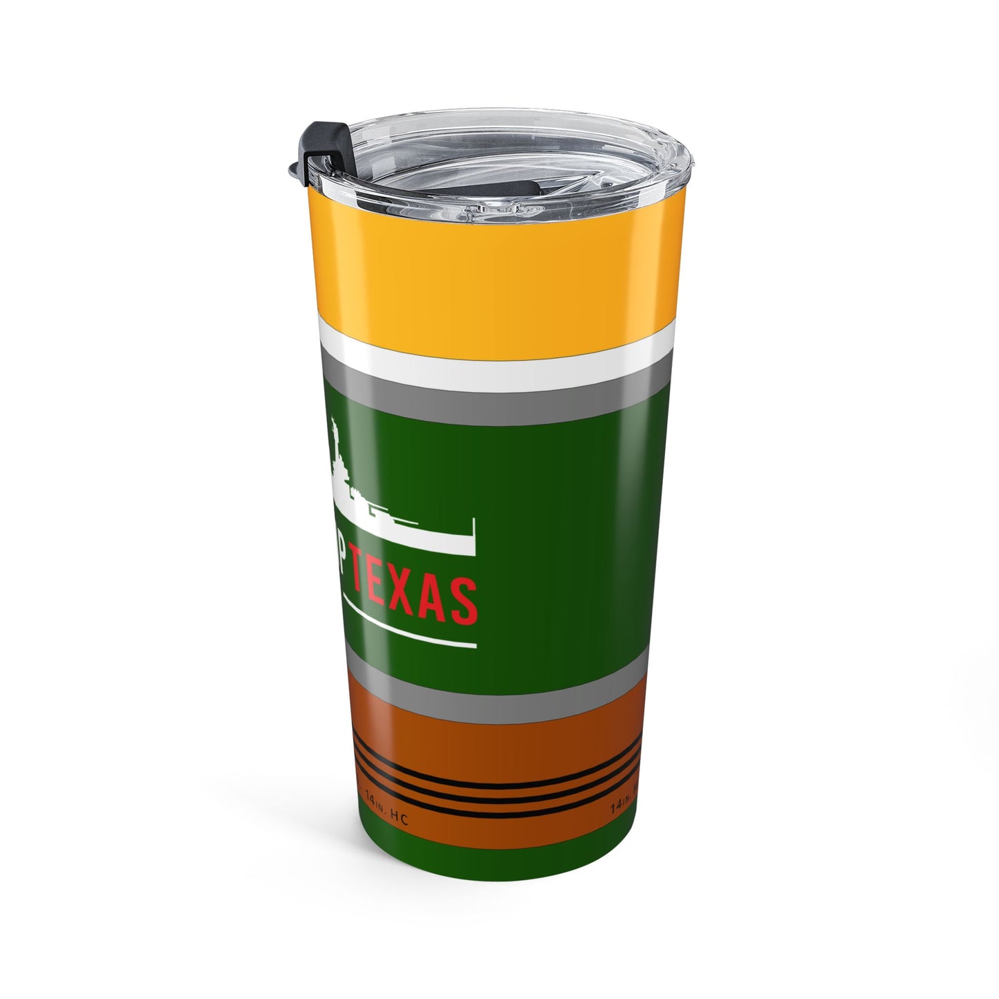 Battleship Texas 14" Shell Tumbler 20oz