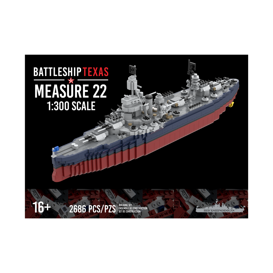 Battleship Texas 1/300 Brick Kit  ***Restocking Soon***
