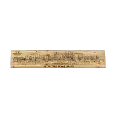 32" Battleship Texas Profile Board Bundle