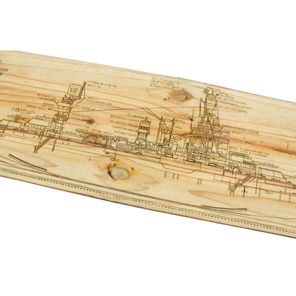 32" Battleship Texas Outboard Profile Board