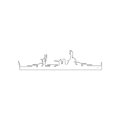 Battleship Texas Silhouette Sticker
