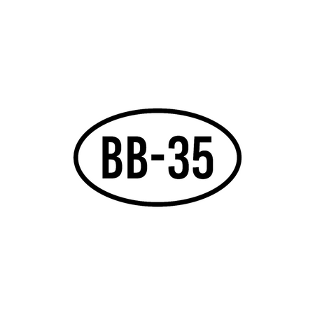 BB-35 Oval Sticker