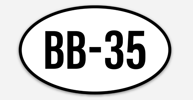 BB-35 Oval Sticker