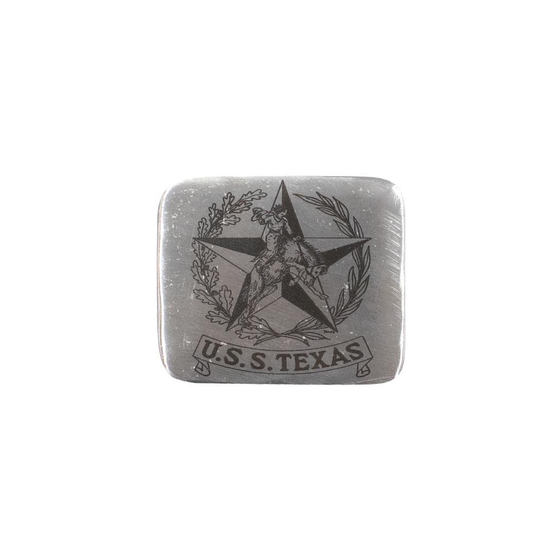 USS Texas Cowgirl Steel Belt Buckle