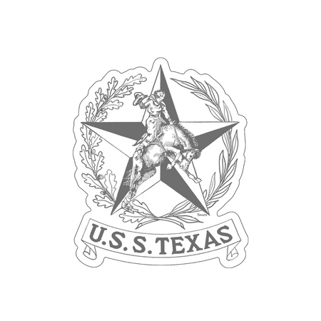 USS Texas Cowgirl Sticker
