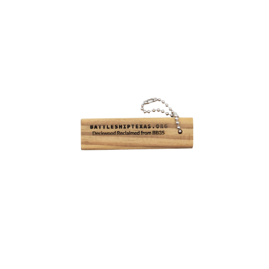 Battleship Texas Deck Wood Keychain