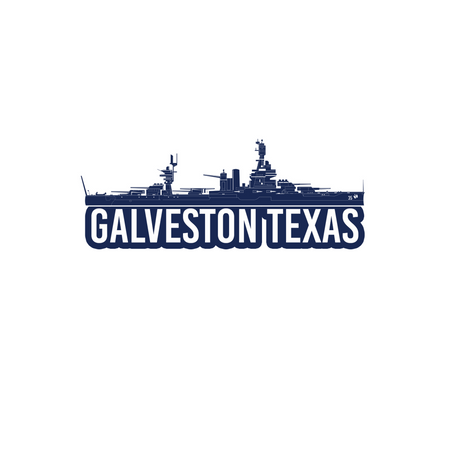 Galveston Texas Flat Magnet