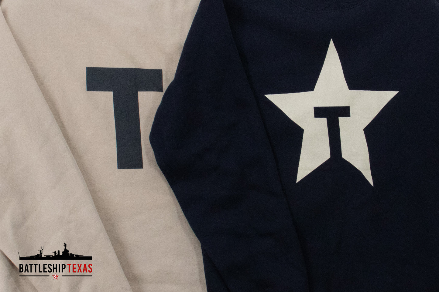 Minimal TEXAS Star Sweatshirt (navy)