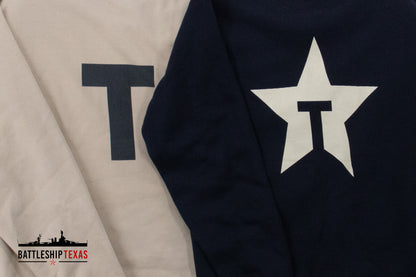 Minimal TEXAS Star Sweatshirt (navy)