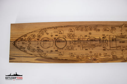 32" Battleship Texas Main Deck Profile Board