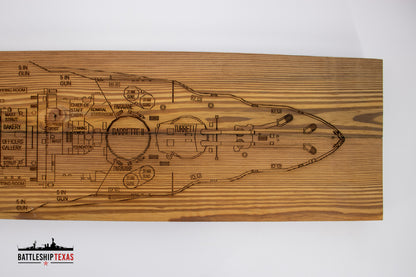 32" Battleship Texas Main Deck Profile Board