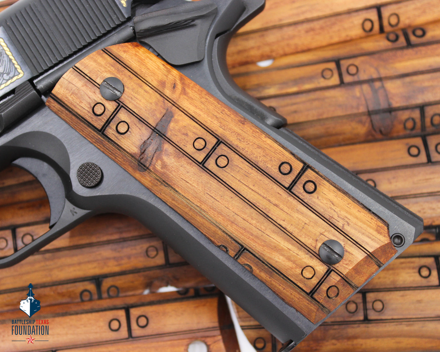 Deck Pattern 1911 Deck Wood Grips