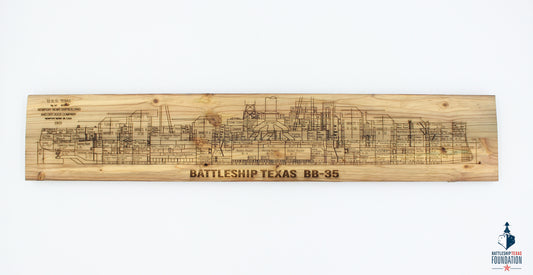 32" Battleship Texas Profile Board Bundle