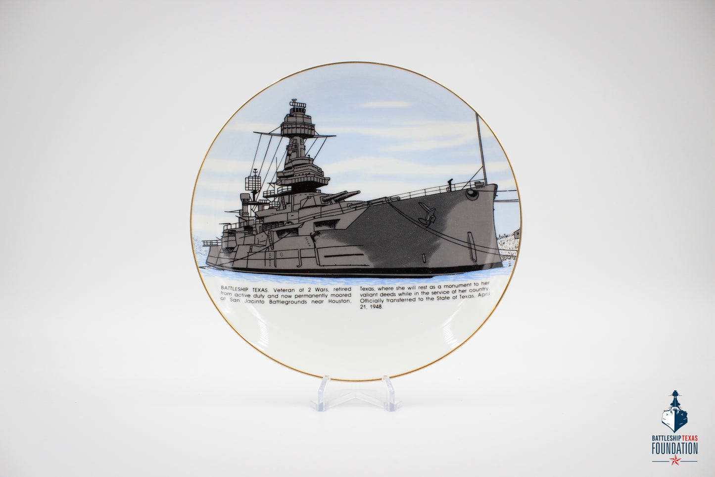 Battleship Texas Commemorative Plate