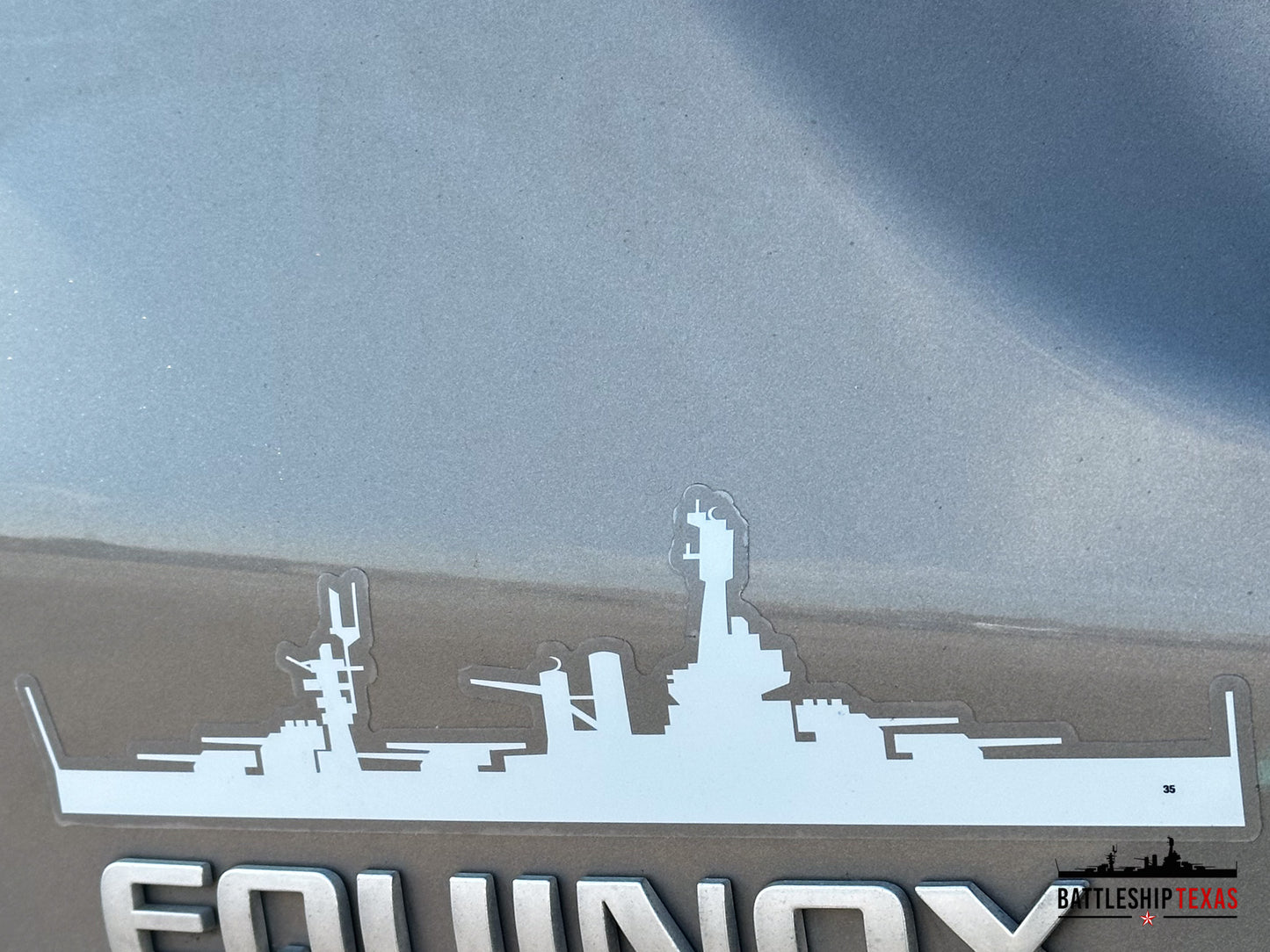 Battleship Texas Silhouette Sticker