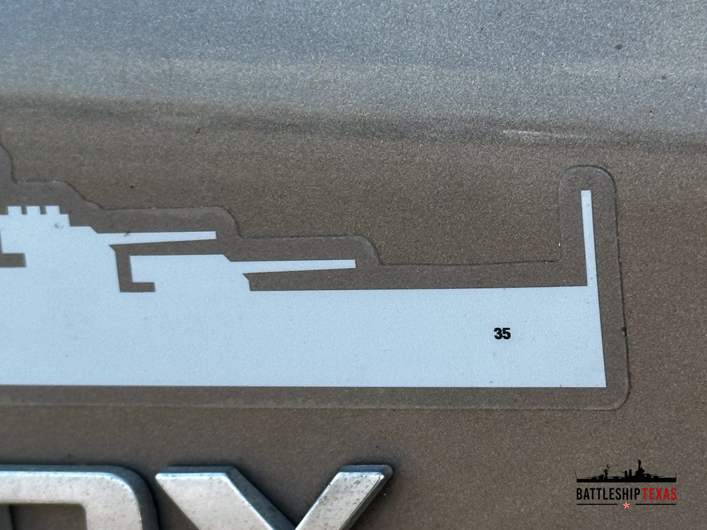 Battleship Texas Silhouette Sticker