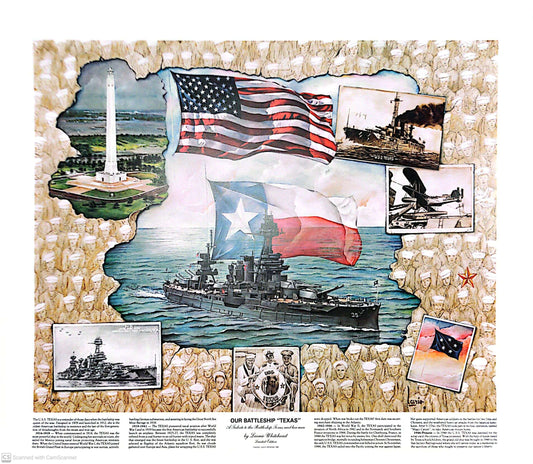 Our Battleship "TEXAS" Print