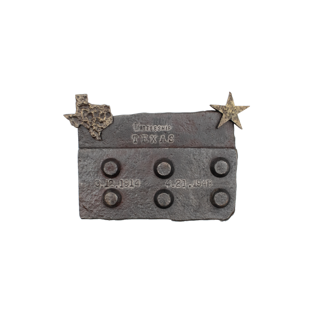 Battleship Texas Riveted Plaque