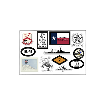 Battleship Texas Sticker Sheet