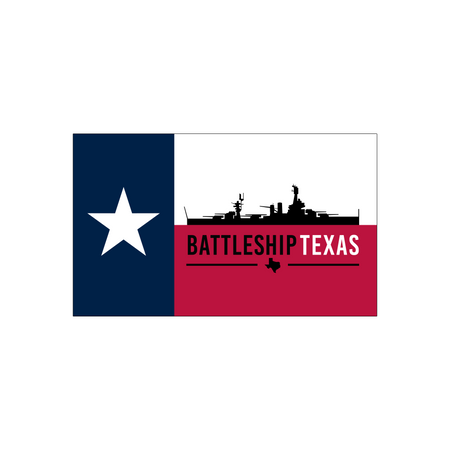 Battleship Texas, Texas Flag Vinyl Sticker