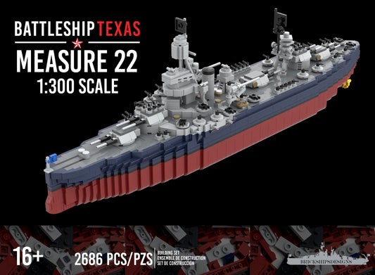 Battleship Texas 1/300 Brick Kit *COMING SOON*