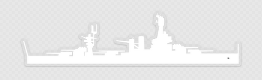 Battleship Texas Silhouette Sticker