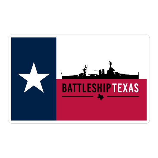 Battleship Texas Texas Flag Vinyl Sticker