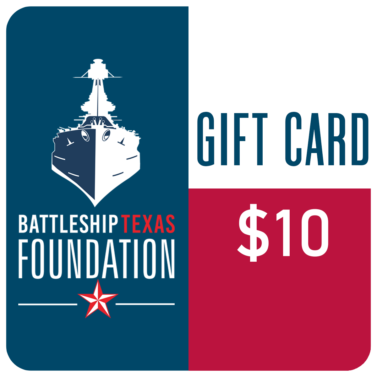 Battleship Texas Virtual Gift Card