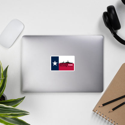 Battleship Texas Texas Flag Vinyl Sticker